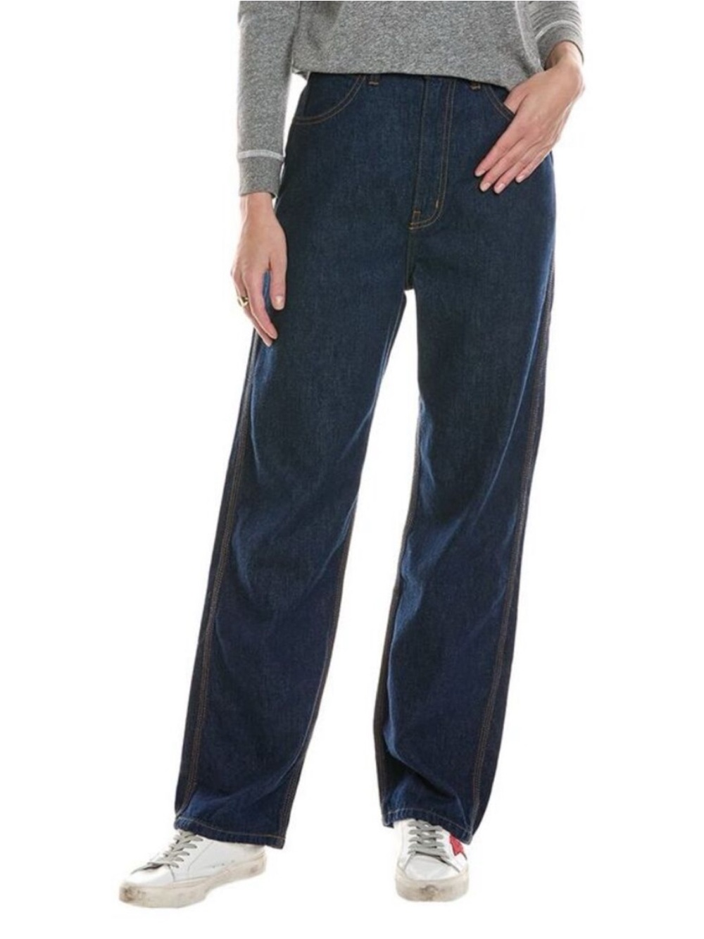 THE GREAT The Miner Rinse Wash Dark Blue Jeans Size 27